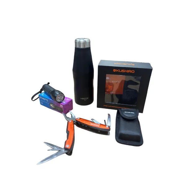 Combo Camping Botella 750 ML Negro