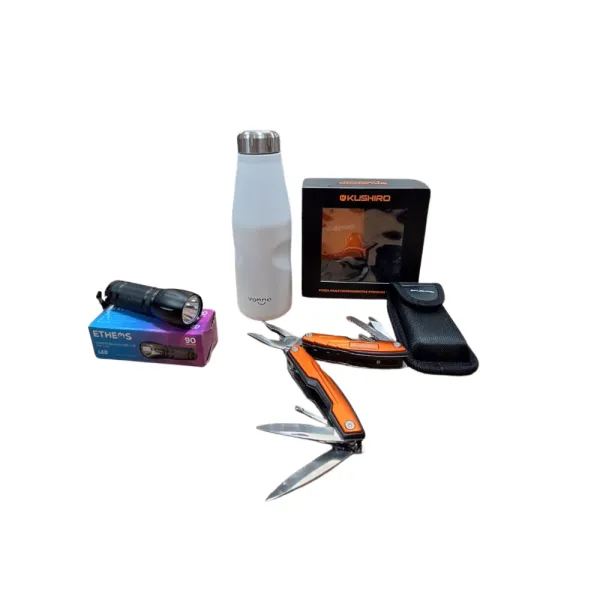 Combo Camping Botella 750ML Blanco